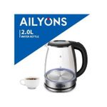 None AILYONS 2.0L Electric Clear Glass Kettle