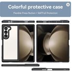 product_image_name-Samsung-Galaxy Fold 5  Luxury Clear, Transparent with Black Edges High Protection Phone Case/ Back cover-3