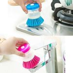 product_image_name-Generic-Dish wash brush with auto soap press -5
