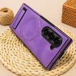 product_image_name-Generic-Luxury Crystal Shield Shockproof PU Leather Folding Invisible Holder Magsafe Phone Case Cover for Samsung Galaxy Z Fold 4-1