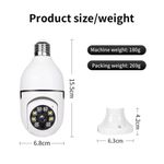 product_image_name-CALUS-Indoor Wireless Smart Bulb Camera 1080P HD 360° Panoramic Security, Night Vision, Motion Detection, Two-Way Audio, E27 Socket Mount-5
