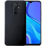 product_image_name-Generic-Redmi 9 Or 9 Prime Soft Liquid Silicone Case Cover (Black)-1
