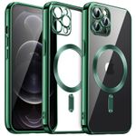 product_image_name-Generic-Electroplated Clear MagSafe Case with Camera Lens Protector for iPhone 15 Pro - Green-1