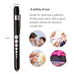 product_image_name-Generic-Professional LED Medical Pen Light with Pupil Gauge & Ruler BLACK Aluminum Alloy Flashlight for Doctors, Nurses, Students (Batteries Included) PenTorch Inspection Pocket Clip Healthcare Interns First Aid-5