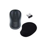 Logitech M185 Wireless Mouse - Plug And Play Plus Free Mouse Pad