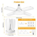 product_image_name-Generic-60W Deformable LED Garage Light, 5 Heads E27 Ceiling Light For Living Room And Bedroom-2