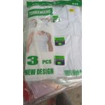 Tommikinduns 100% Cotton Mens Fitted Vest (3Pcs) - White