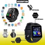 product_image_name-Generic-W007 Smartwatch Phone with SIM & GSM Support   Stylish Black Design with Touch UI-2