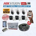 Hikvision 6 1080P 2MP Full HD CCTV Cameras Complete Full System Kit – 1TB Hard Disk, Weather-Resistant Dust Proof Housing