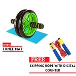 product_image_name-AB Wheel-Abs Workout Arm And Waist Fitness Exerciser Wheel (Free Knee Mat And Skipping Rope)-2