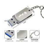 product_image_name-Generic-Metal USB Flash Drive - Silver 128GB-4