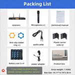 product_image_name-BOMGE-AT-1002 Wireless Microphone System, Professional UHF Metal Double Cordless Dynamic Mic, Infrared Frequency Pairing Mic For Home Karaoke, DJ, Church 200FT-5