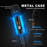 product_image_name-BOMGE-AT-1002 Wireless Microphone System, Professional UHF Metal Double Cordless Dynamic Mic, Infrared Frequency Pairing Mic For Home Karaoke, DJ, Church 200FT-7