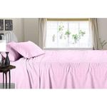 product_image_name-Generic-Qaulity 4 Pcs Stripped Bedsheets ( 2pcs Bedsheets & 2 Pillow Cases)-Pink-1