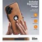 product_image_name-Generic-iPhone 17 Phone Case, Brown Full Hard Case Classic Soft PU Leather Protective Cover for Second Device-2