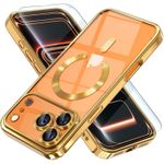 product_image_name-Generic-Electroplated Clear MagSafe Case with Camera Lens Protector for iPhone 17 Pro Max – GOLD-1
