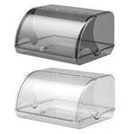 product_image_name-Generic-Large Transparent Acrylic Bread Storage Box with Smooth Roll-Up Lid – Dustproof Pantry Breadbin Organizer-2