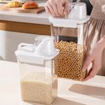 product_image_name-Generic-Acrylic Airtight Cereal Storage Container 2300ml – Multipurpose Kitchen Grain Keeper-1