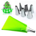 product_image_name-Generic-6 Nozzles + Reusable Icing Cake Pastry Piping Bag-4