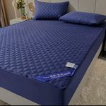 product_image_name-Generic-Royal/Navy Blue 6*6 Waterproof Mattress Protector Soft, Breathable, Anti-Dust & Spill Resistant Cover-1