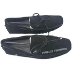 product_image_name-Fashion-BLACK ELEGANT SUEDE-LEATHER  TODS LOAFERS. + FREE PAIR OF SOCKS-4