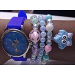 product_image_name-Generic-Kids Watch & Bracelet Set - Blue-1