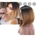 product_image_name-Generic-FBK Women Ombre Bob Short Straight Hair Black Brown Synthetic Wigs Ladies Gift-3