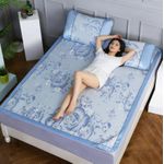 product_image_name-Generic-Three-piece bedding set - Summer ice silk sheets - cooling mat-bedspread - pillowcases-1.8x2m-8