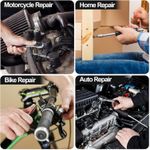 product_image_name-Generic-46 Pieces 1/4 inch Drive Socket Ratchet Wrench Set, Mechanical DIY and professional tool set  with Bit Socket Set Metric and Extension Bar for Auto Repairing and Household, with Black Storage Case-2