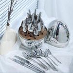 product_image_name-Generic-Eggshell 36pc Executive Cutlery Set 9 Dinner Knives, 9 Dinner Forks, 9 Table Spoons, 9 Tea Spoons, 1 Egg shaped case-2