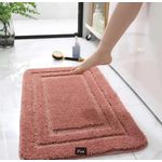 Un Branded Pink flocking bathroom mat