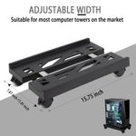 product_image_name-Generic-Ventilated Computer Tower Adjustable Mobile CPU Stand With 4 Casters - Black-4