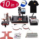  10 in 1 heat press machine for mug/bottle/pen heat press 12X15 sublimation machine