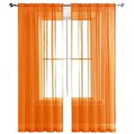 product_image_name-Generic-2Pcs New Arrival Orange Sheers with Rod Pocket Header (1.5m+1.5m)-2