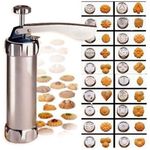 product_image_name-Generic-Stainless Steel 24-Option Cookie & Biscuit Press Machine - 20 Pattern Discs & 4 Icing Nozzles-4