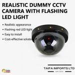 product_image_name-Generic-Fake Surveillance Camera – Dome Style with Blinking LED Light, Easy Install, Weatherproof-3