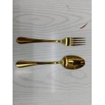 Gold Spoons Set Of 6pcs+ 6 pcs fork