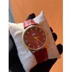 Classic Leather Strap Men’s Watch – Battery Powered with Day-Date Function