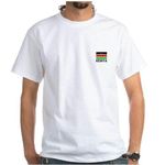 Kenya Flag Logo , White Heavy T-shirt/White Tshirt