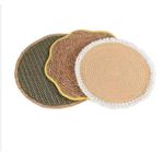 product_image_name-Generic- Natural Rattan Hand Woven Cup Mat Round Hot Pad Insulation Placemats Kitchen Table Decoration Accessories-2