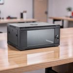 	Reversible Front Door Transparent Window Professional Rack Enclosure 4U Wall Mount Data Cabinet 