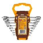 product_image_name-Ingco-HKSPA1088 8Pcs Combination spanner set Size:6-19mm-1