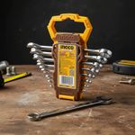 product_image_name-Ingco-HKSPA1088 8Pcs Combination spanner set Size:6-19mm-5