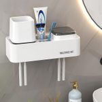 product_image_name-Generic-Wall-mounted Toothbrush Holder - Toothbrush And Toothpaste Storage Rack-5
