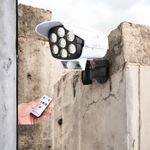 Reliable Performance Outdoor Security Dummy Fake CCTV Camera with PIR Sensor Bright Solar Light