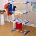 Foldable Drying Rack 3 Tier Outdoor Laundry Rack with wheels
