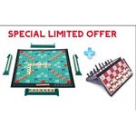 Scrabble 100 Letter Tiles Fun Board Game + Chess Board Game.
