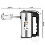 product_image_name-RAF-300W Hand Mixer - Professional Electric Handheld Mixer for Baking - 5 Speed Function, Includes Stainless Steel Beaters & Dough Hooks, Eject Button-1
