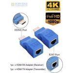 1 Pair 4K HDMI Extender Transmitter TX/RX HD 1080P Over Ethernet Cable 