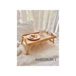 Bamboo Breakfast In Bed Tray Table With Foldable Legs